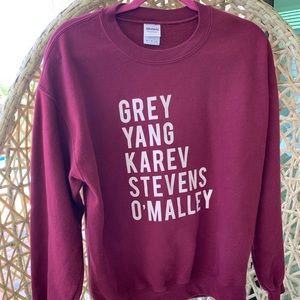 SALE Grey’s Anatomy Squad Maroon Unisex Sweatshirt